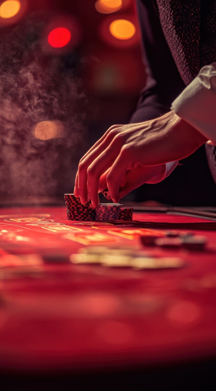 Tampilan permainan kasino langsung edmtogel dengan dealer profesional dan multi-camera streaming